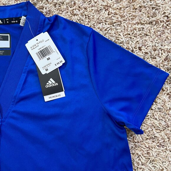 Adidas Women’s Tiro Aeroready V-Neck Jersey Shirt Blue, Size Medium (New) - Picture 5 of 9